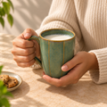 Harmony porcelain mug set of 2 with handcrafted finish by Ozay Living