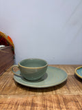 Olive Orbit Cup & Saucer