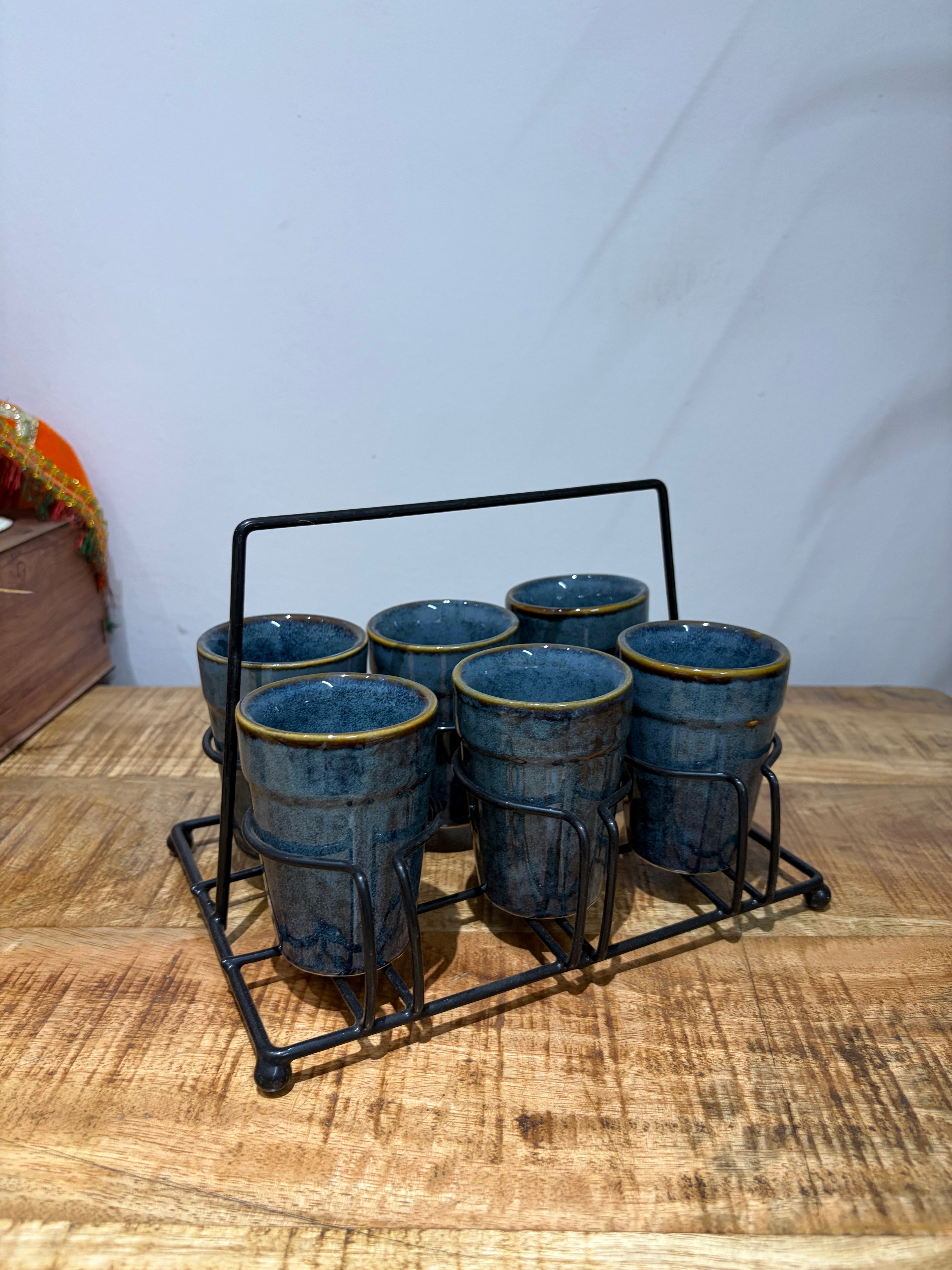 Cutting Chai Serving Set with Stand