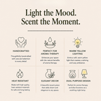 Handcrafted aroma lamps by OZAY Living for warm lighting, aromatherapy and elegant home decor.
