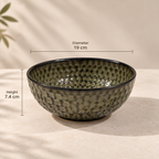 Pebble ceramic serving bowl with textured earthy finish by OZAY Living