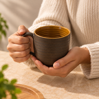 Rustic Ember porcelain mug set of 2 with matte finish by Ozay Living