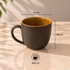 Rustic Ember porcelain mug set of 2 with matte finish by Ozay Living