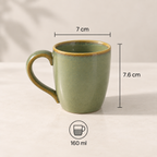 Sage Mist Cup Set of 2 in premium green porcelain for tea and coffee by Ozay Living