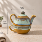 Solo Ritual ceramic tea set with teapot, cup and lid by Ozay Living
