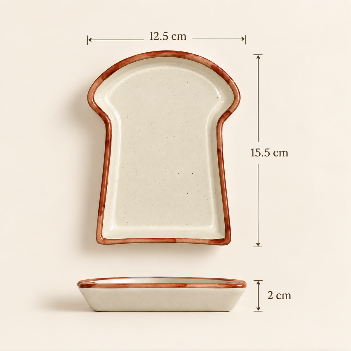 Ozay Living Ceramic Baker's Bread Plate Set of 2 for serving toast, sandwiches, pastries, cookies and everyday snacks.