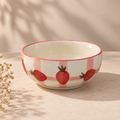 Berry Bliss ceramic bowl with strawberry design by Ozay Living
