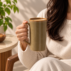 Dune Grande Mug Set of 2 by Ozay Living, large porcelain coffee mugs with a minimalist design