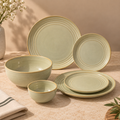 Echo dinner set with dinner plates, small plates, katoris and serving bowl by OZAY Living