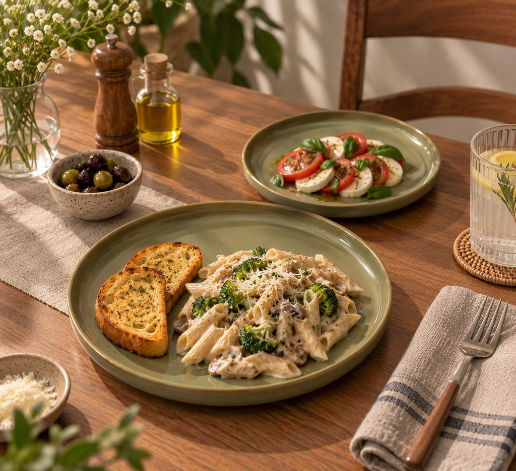 Porcelain Groove Plate  with a soft sage green glaze for snacks, desserts and everyday dining.