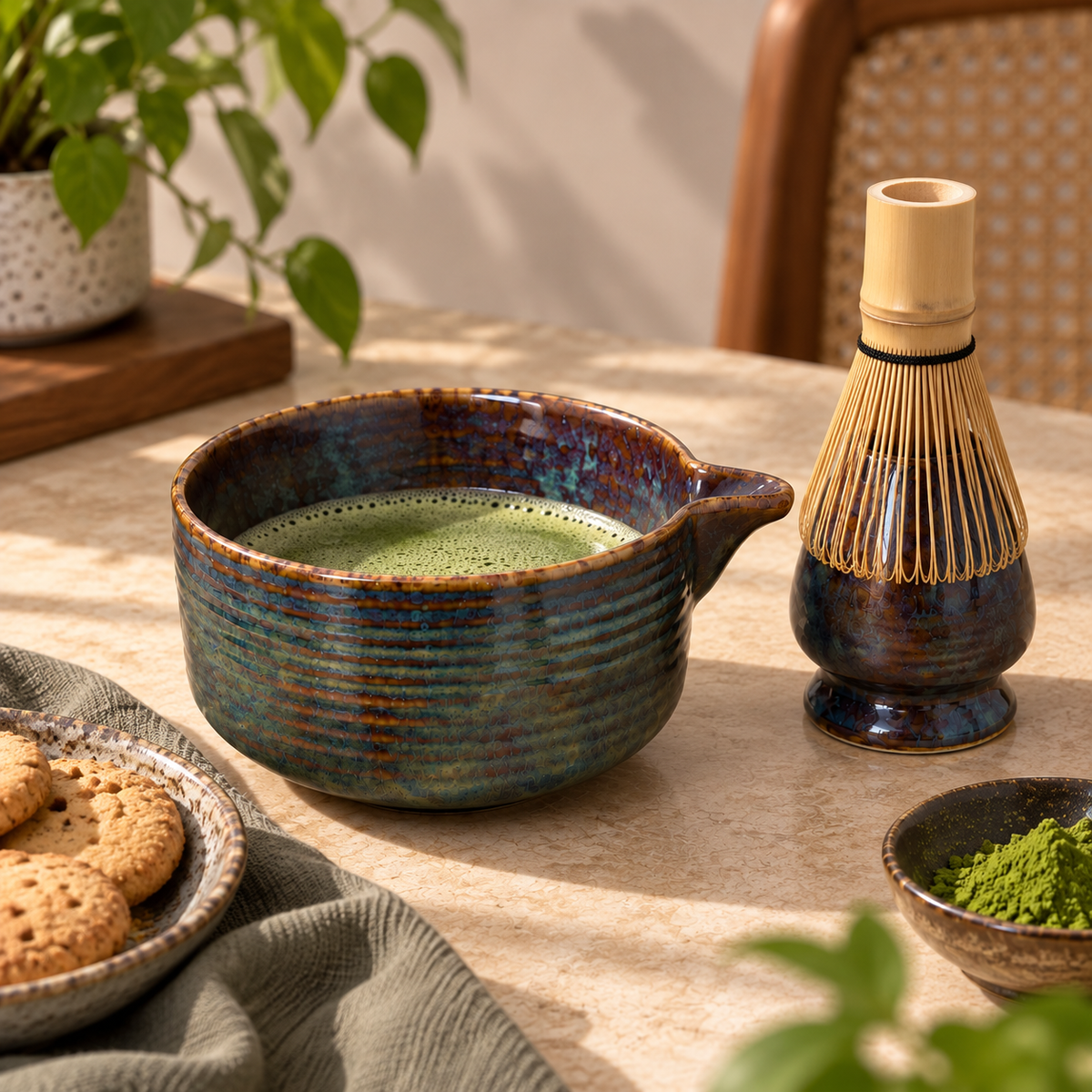Yori Matcha Bowl with Whisk Holder